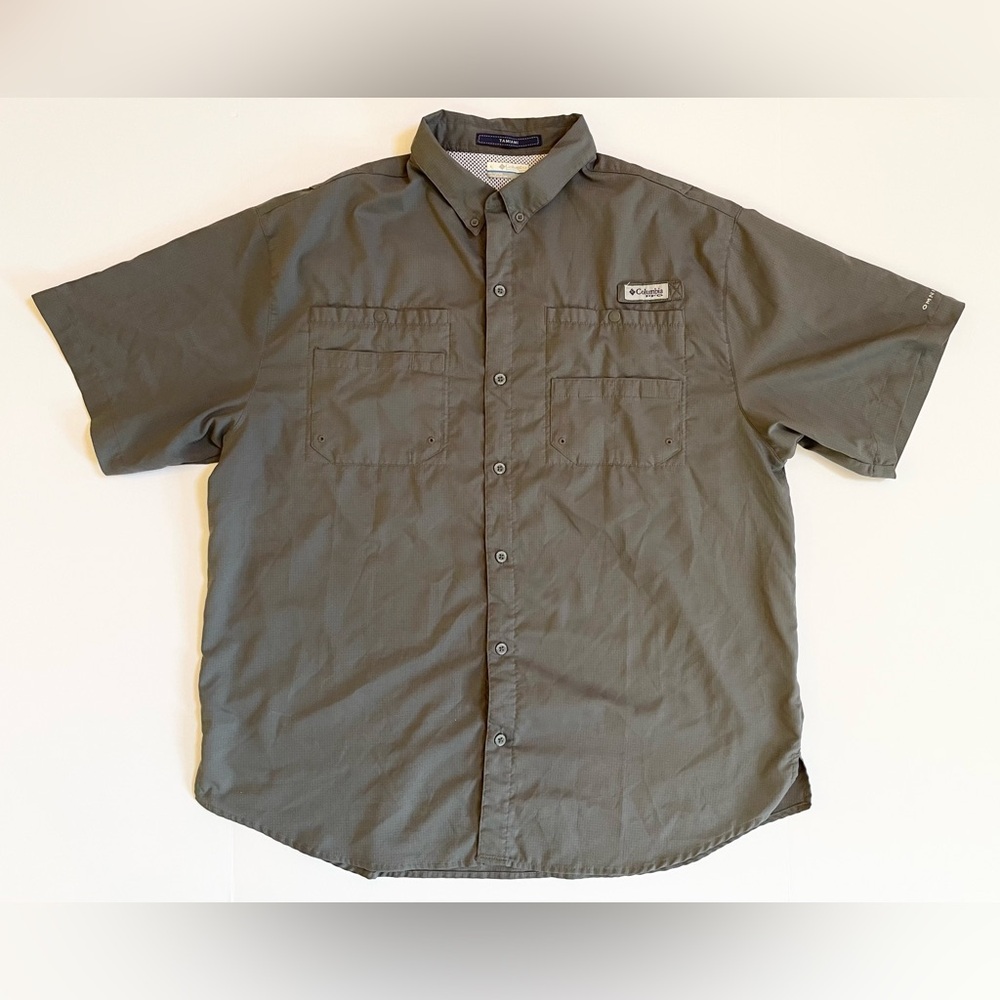 Columbia PFG Men’s Fishing Shirt Size XL Dark Gray